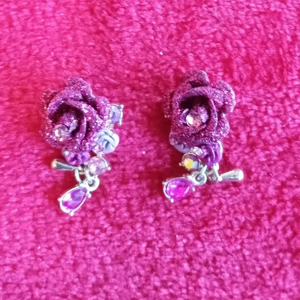 Betsey Johnson Rose Earrings